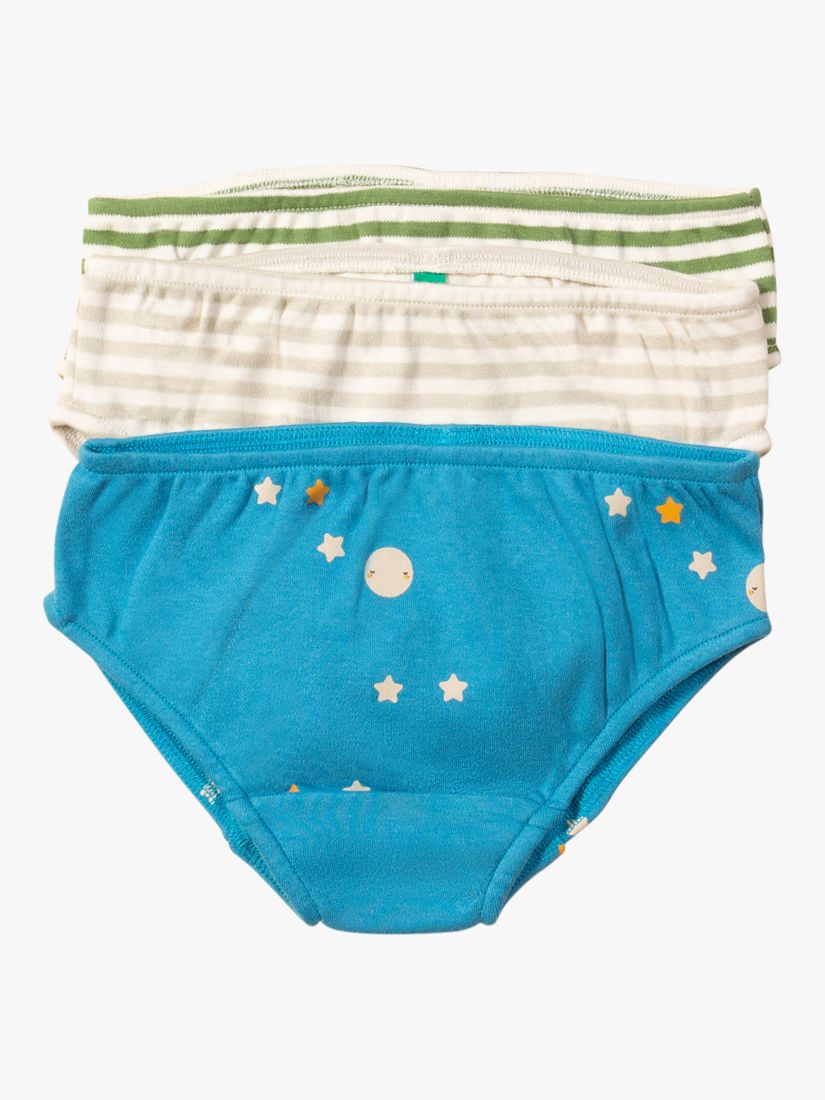 Little Green Radicals Kids' Dawn Underwear Set, Pack of 3, Multi, 2-3 years