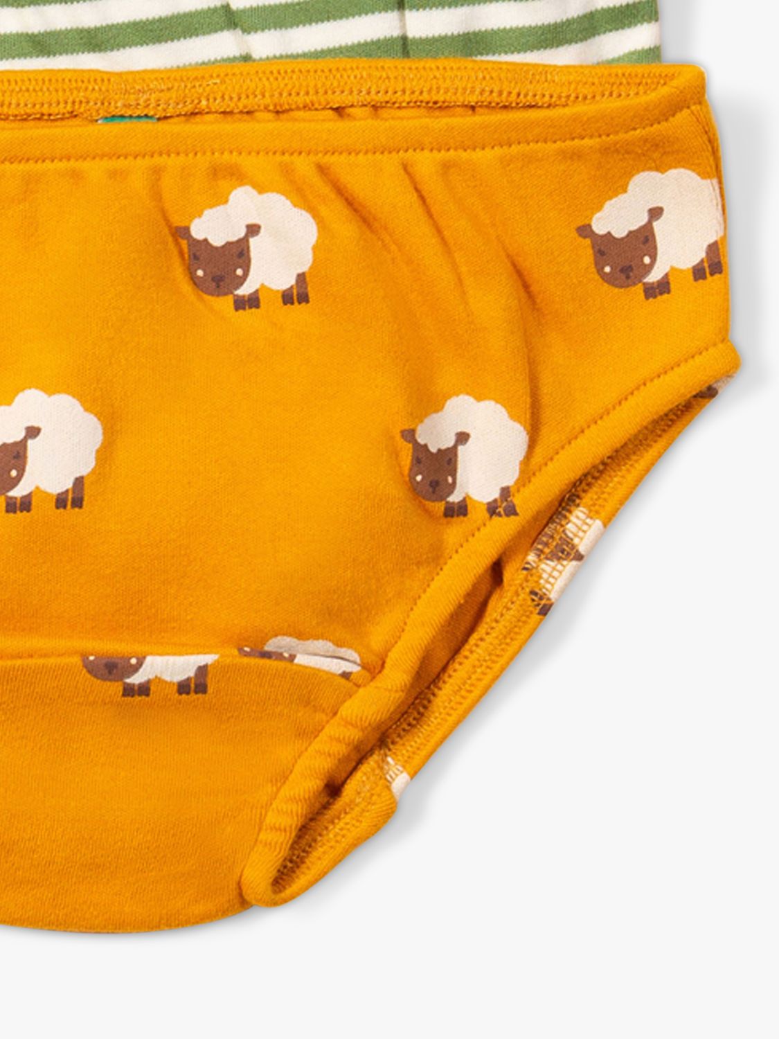 Little Green Radicals Kids' Counting Sheep Underwear, Pack Of 3, Multi, 5-6 years