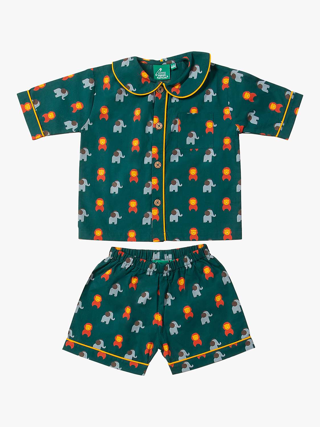 Buy Little Green Radicals Kids' Wild Animals Pyjama Set Online at johnlewis.com