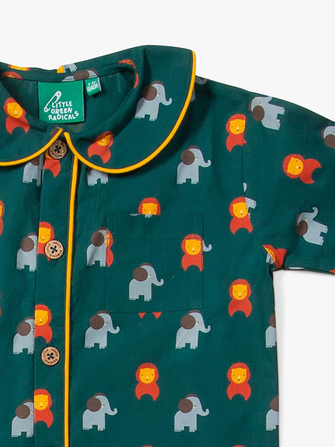 Buy Little Green Radicals Kids' Wild Animals Pyjama Set Online at johnlewis.com