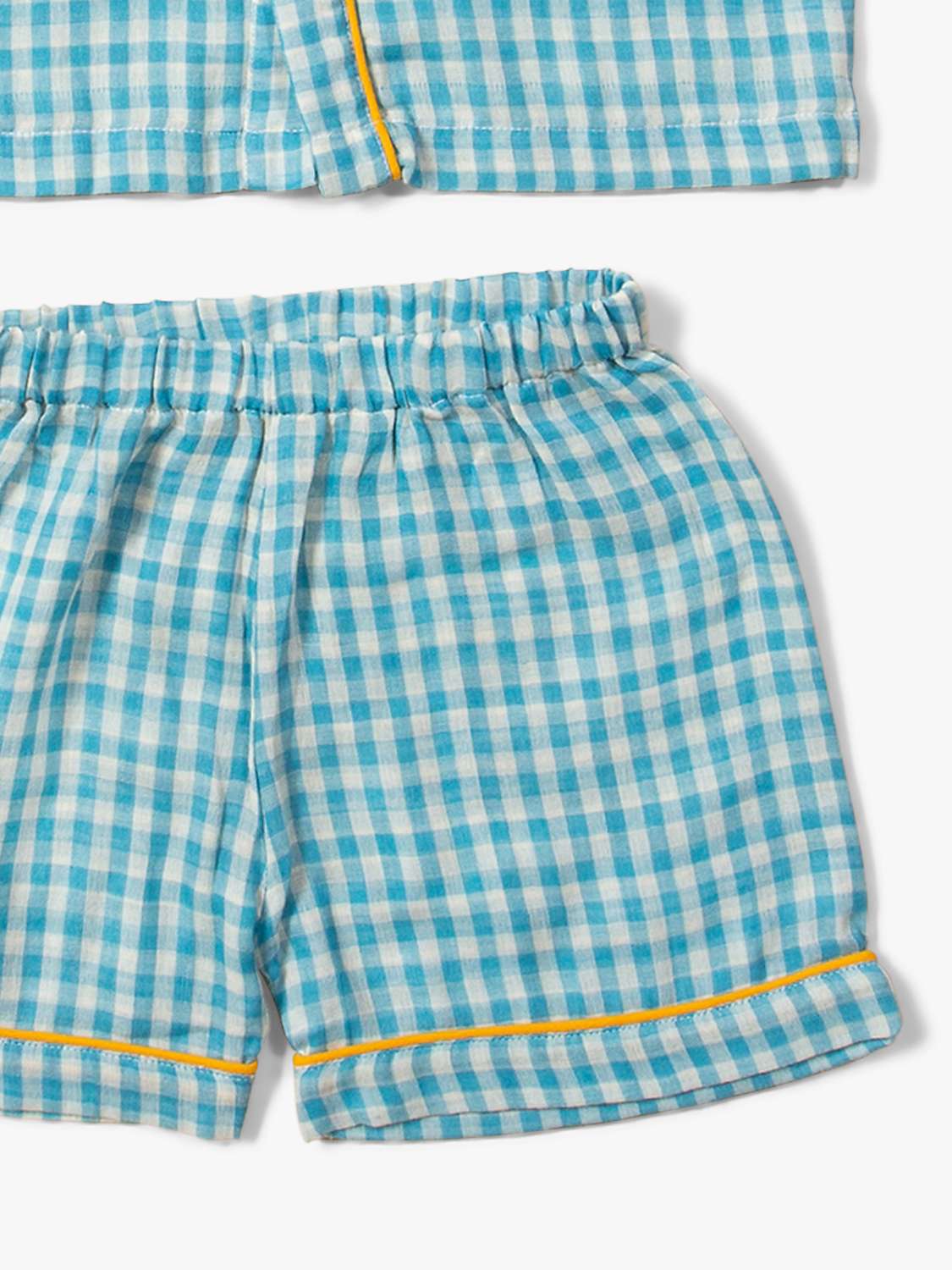 Buy Little Green Radicals Kids' Button Pyjama Set, Blue Online at johnlewis.com