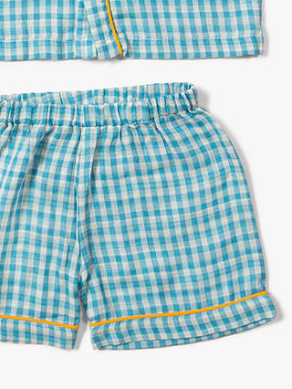 Little Green Radicals Kids' Button Pyjama Set, Blue