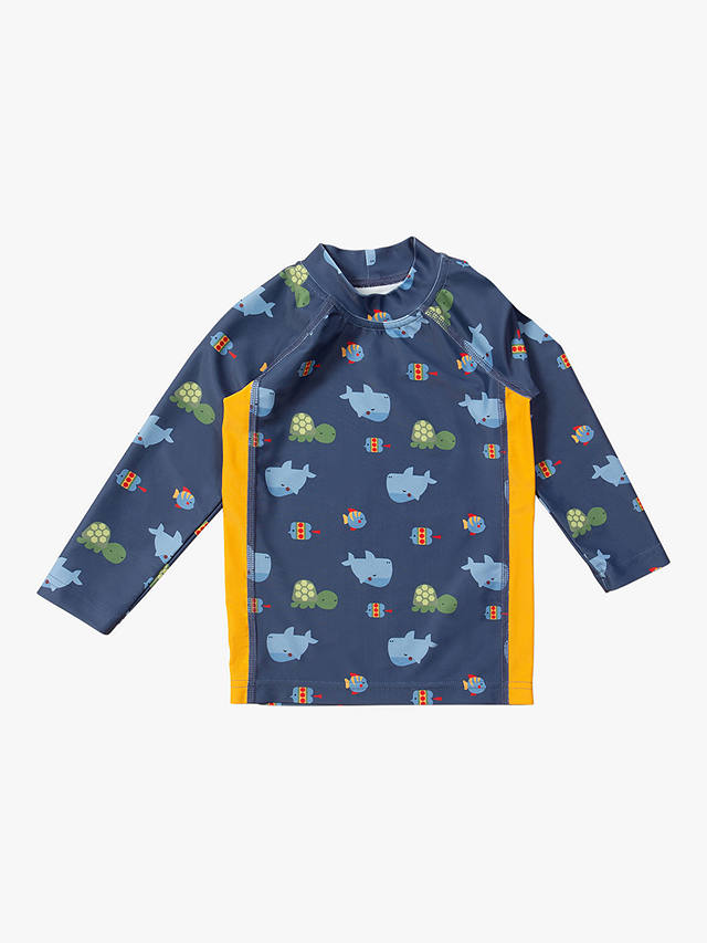Little Green Radicals Baby Sealife UPF 50+ Sunsafe Long Sleeve Rash Vest, Blue