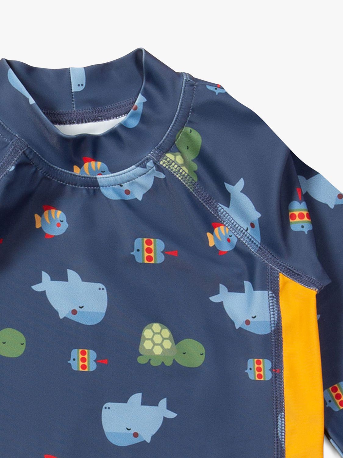 Little Green Radicals Baby Sealife UPF 50+ Sunsafe Long Sleeve Rash Vest , Blue, 0-6 months