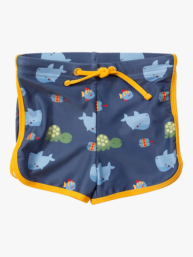 Little Green Radicals Baby Sealife UPF 50+ Recycled Swim Shorts, Blue