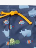 Little Green Radicals Baby Sealife UPF 50+ Recycled Swim Shorts, Blue