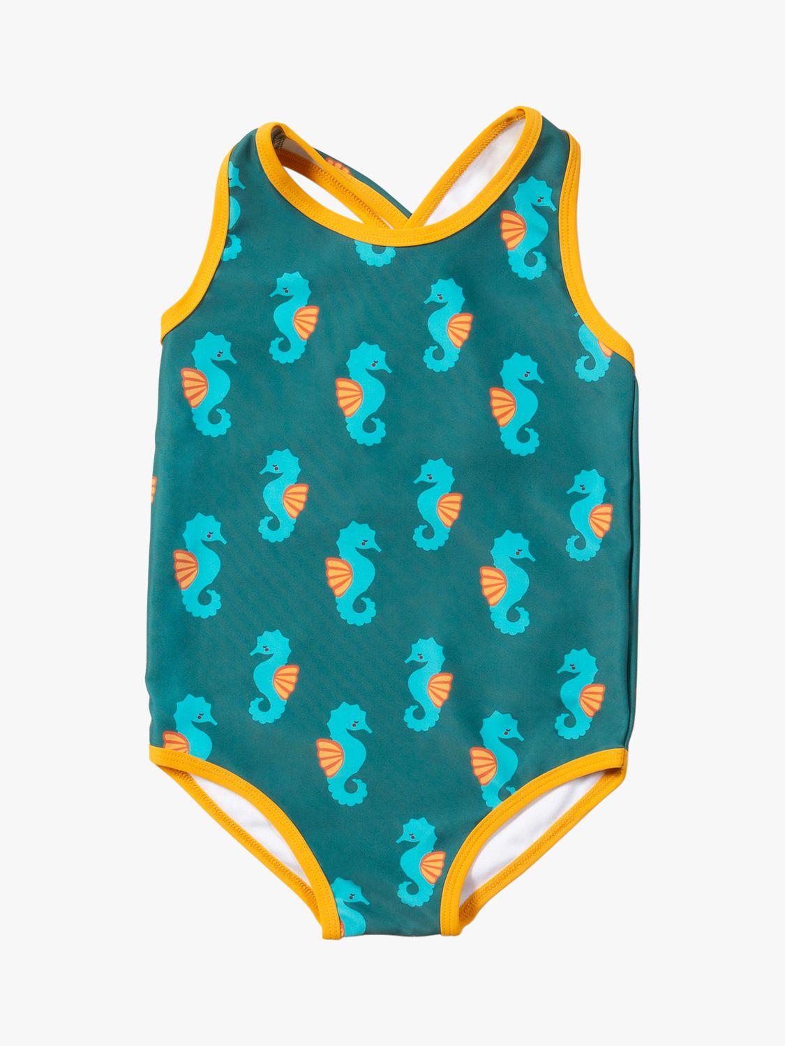 Buy Little Green Radicals Baby Seahorse UPF 50+ Recycled One Piece Swimsuit, Green Online at johnlewis.com