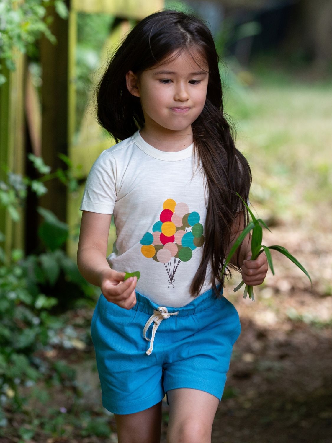 Buy Little Green Radicals Baby Organic Cotton Rainbow Balloon Bunch Short Sleeve T-Shirt, White/Multi Online at johnlewis.com