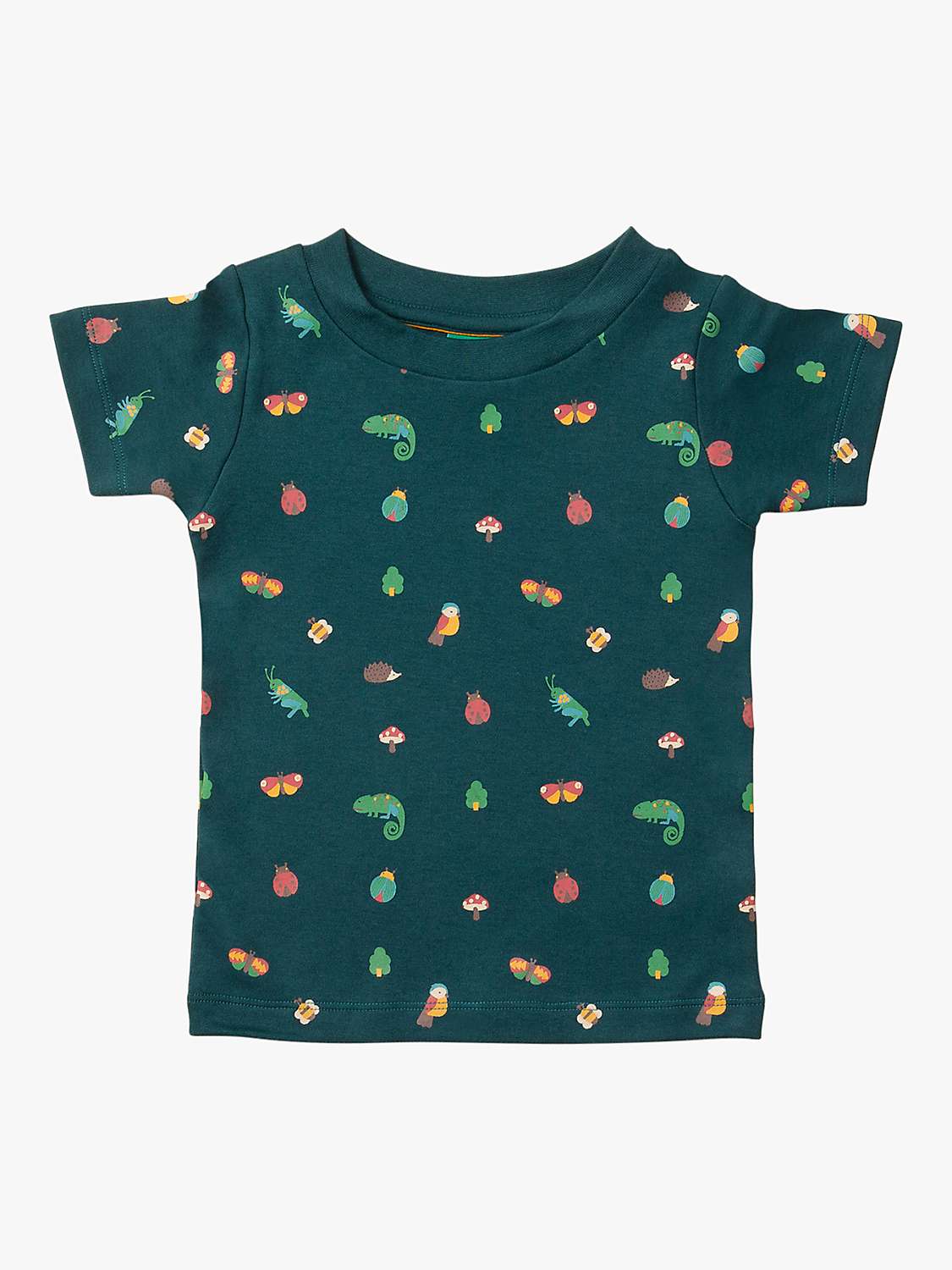 Buy Little Green Radicals Baby Organic Cotton Mini Marvels Short Sleeve T-Shirt, Green Online at johnlewis.com