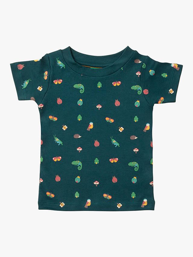 Little Green Radicals Baby Organic Cotton Mini Marvels Short Sleeve T-Shirt, Green