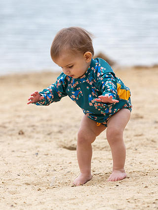 Little Green Radicals Baby Bluebirds UPF 50+ Sunsafe Long Sleeve Rash Vest, Multi