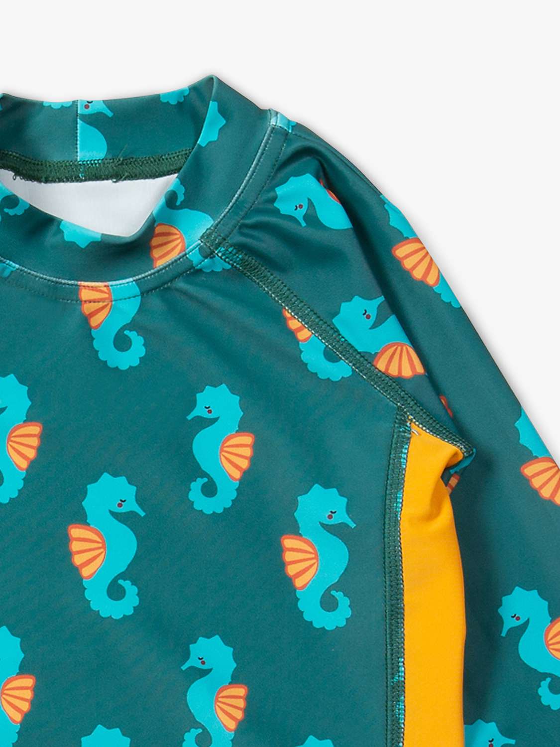 Buy Little Green Radicals Baby Seahorse UPF 50+ Sunsafe Long Sleeve Rash Vest, Green Online at johnlewis.com