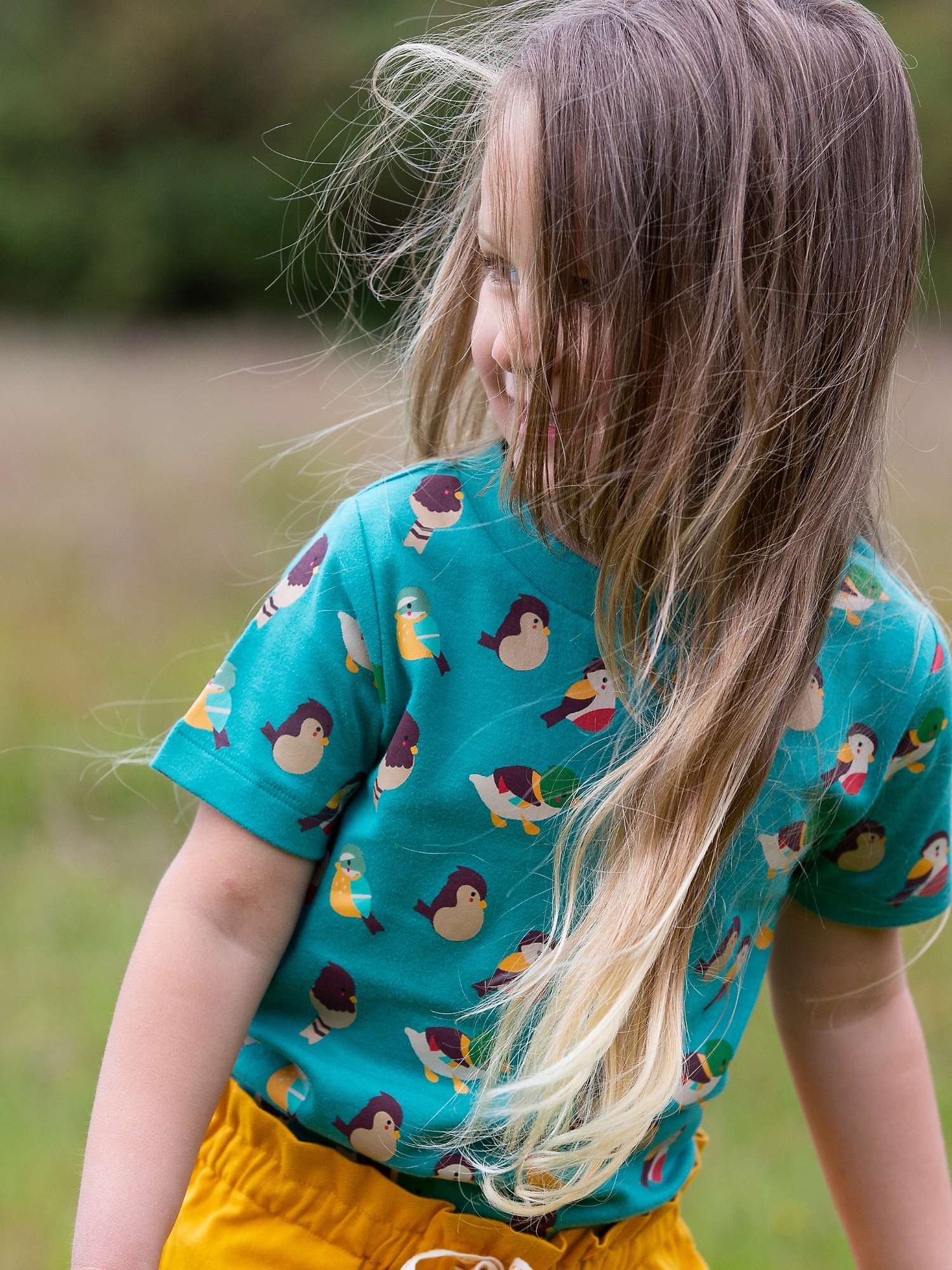 Buy Little Green Radicals Baby Organic Cotton Garden Birds T-Shirt, Multi Online at johnlewis.com