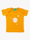 Little Green Radicals Baby Organic Cotton Full Moon Applique T-Shirt, Mustard