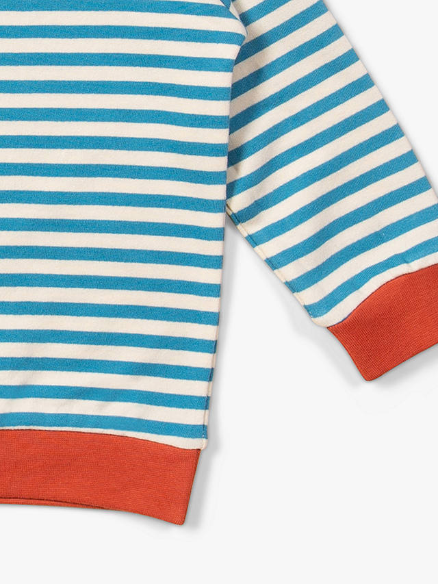 Little Green Radicals Baby Stripe Organic Cotton Raglan Sweatshirt, Multi