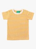 Little Green Radicals Baby Organic Cotton Soft Stripe Short Sleeve T-Shirt, Gold