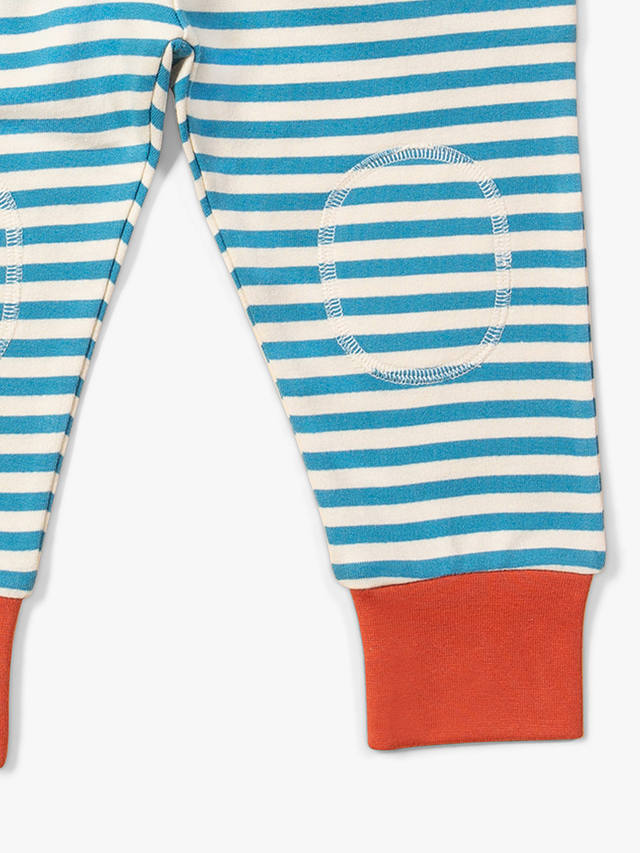 Little Green Radicals Baby Stripe Organic Cotton Comfy Joggers, Multi