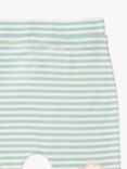 Little Green Radicals Baby Organic Cotton Counting Sheep Knee Patch Striped Joggers, Blue