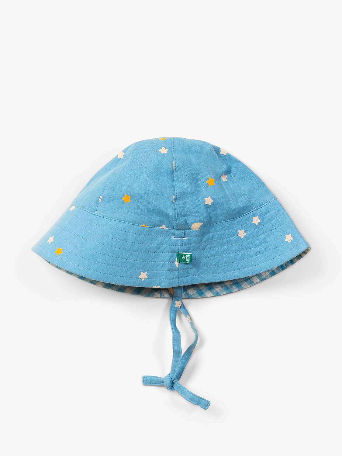 Buy Little Green Radicals Baby Dawn Organic Cotton Reversible Bucket Hat, Blue Online at johnlewis.com