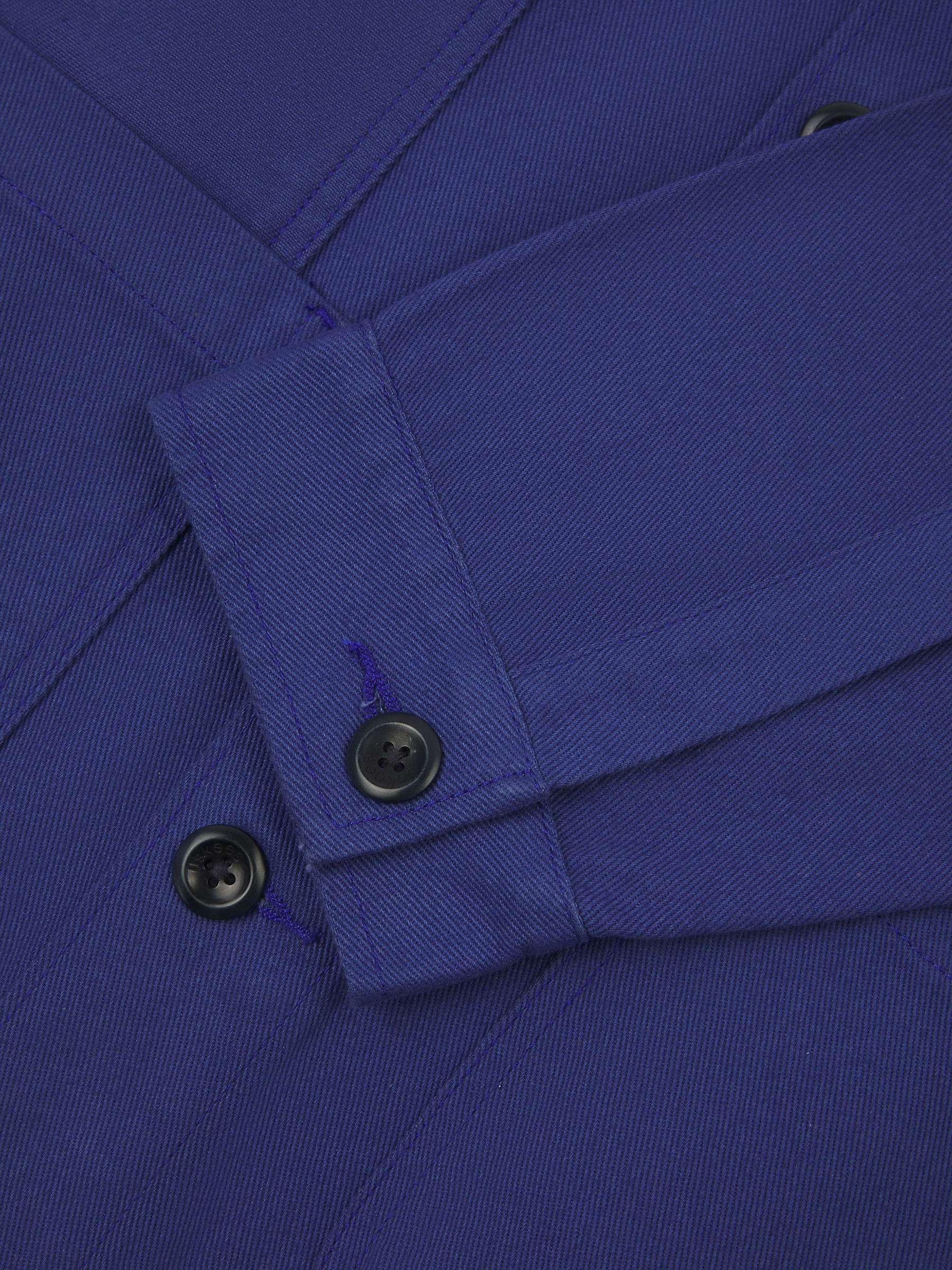 Buy Uskees Drill Organic Cotton Overshirt, Ultra Blue Online at johnlewis.com
