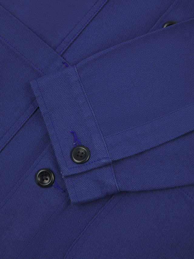 Uskees Drill Organic Cotton Overshirt, Ultra Blue