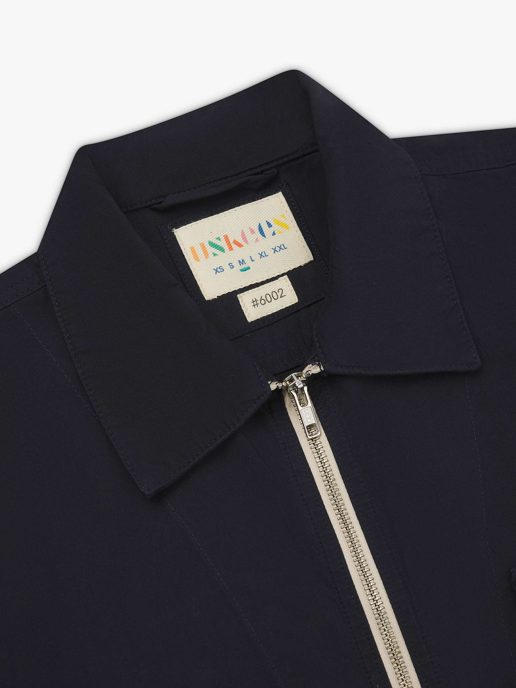 Buy Uskees Light Weight Zip Front Shirt, Midnight Blue Online at johnlewis.com