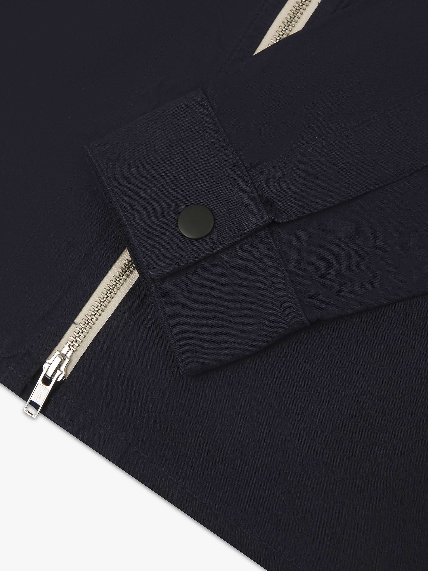 Buy Uskees Light Weight Zip Front Shirt, Midnight Blue Online at johnlewis.com