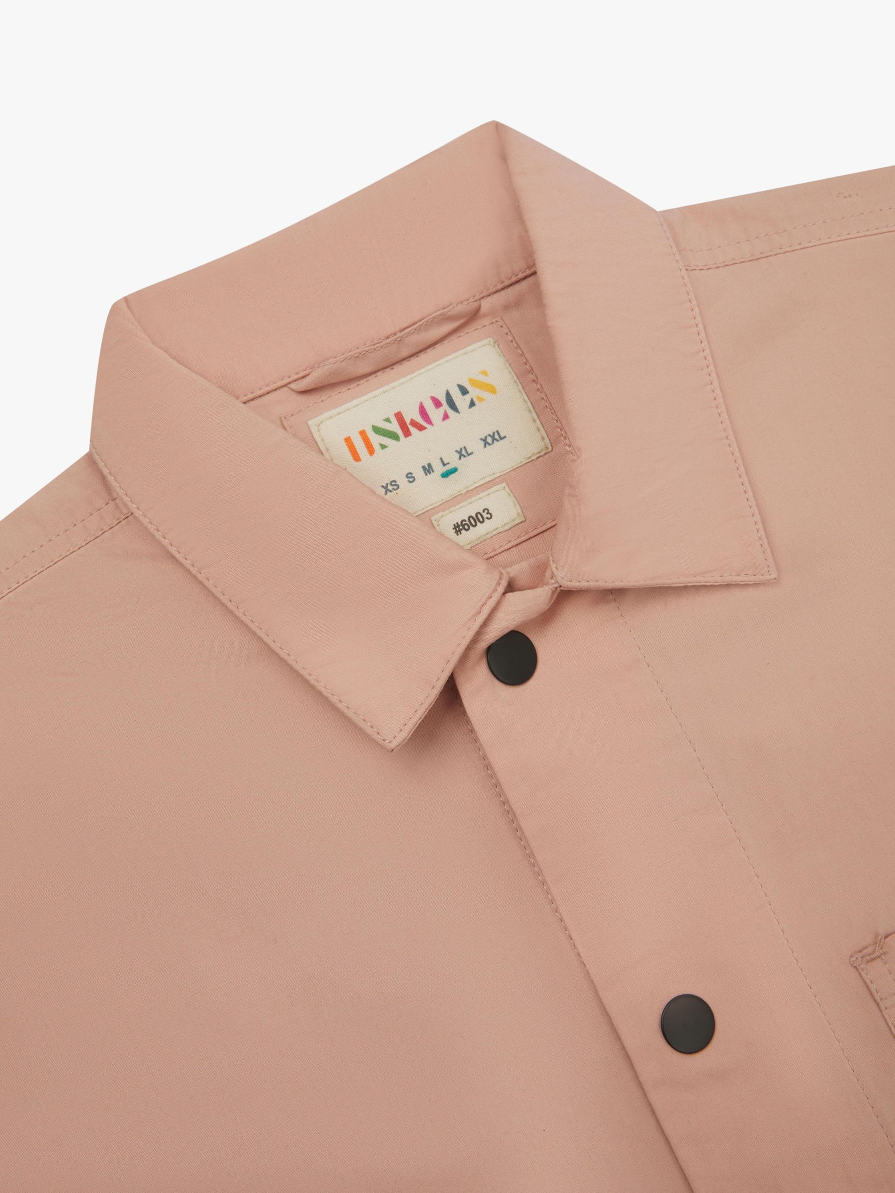 Buy Uskees Short Sleeve Cotton Shirt, Dusty Pink Online at johnlewis.com