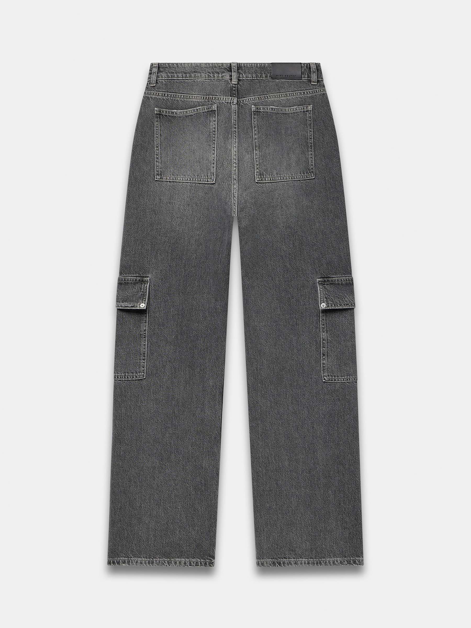 Buy Mint Velvet Wide Leg Cargo Jeans, Grey Online at johnlewis.com