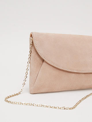 Phase Eight Suede Clutch Bag, Neutral