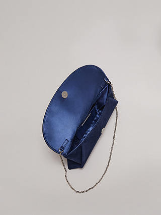 Phase Eight Suede Clutch Bag, Navy