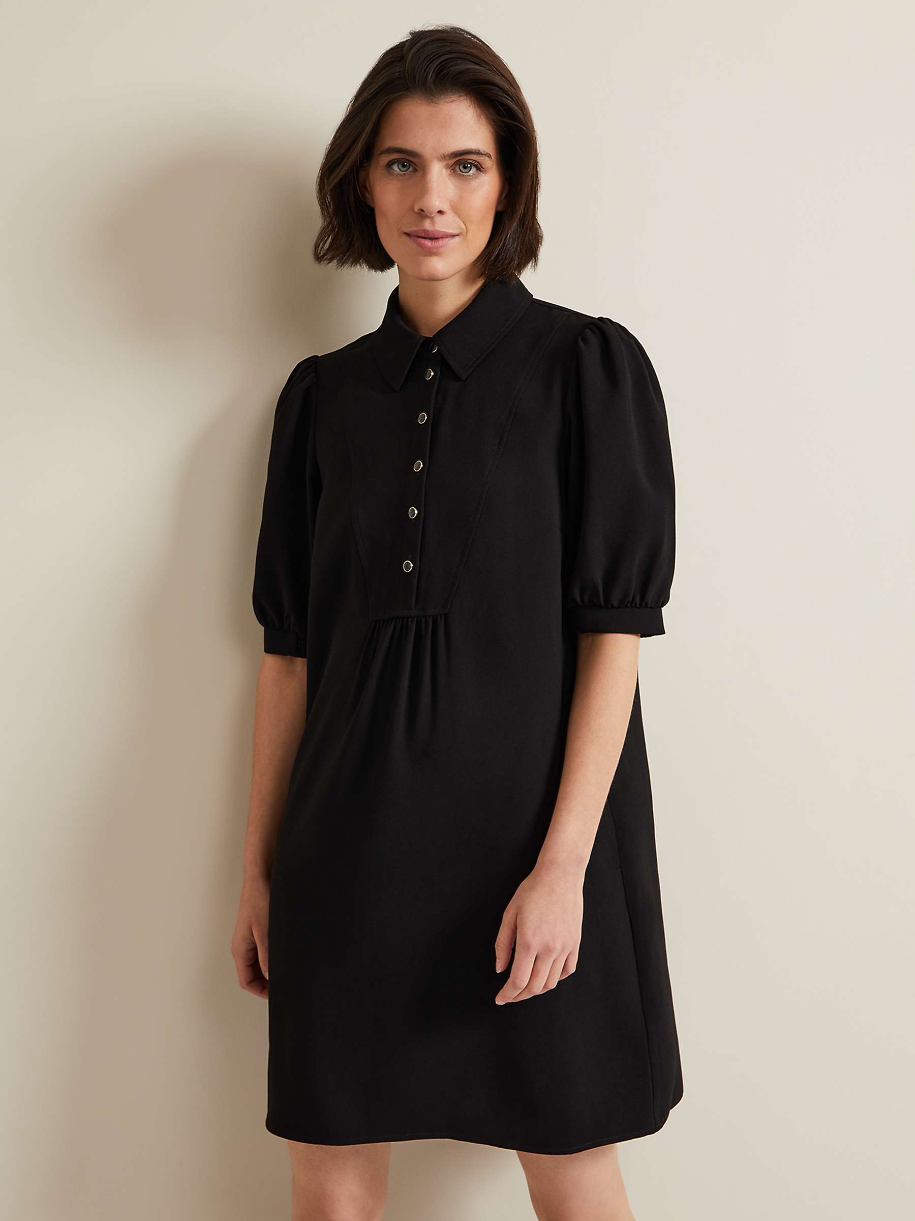 Buy Phase Eight Claudia Swing Mini Dress, Black Online at johnlewis.com