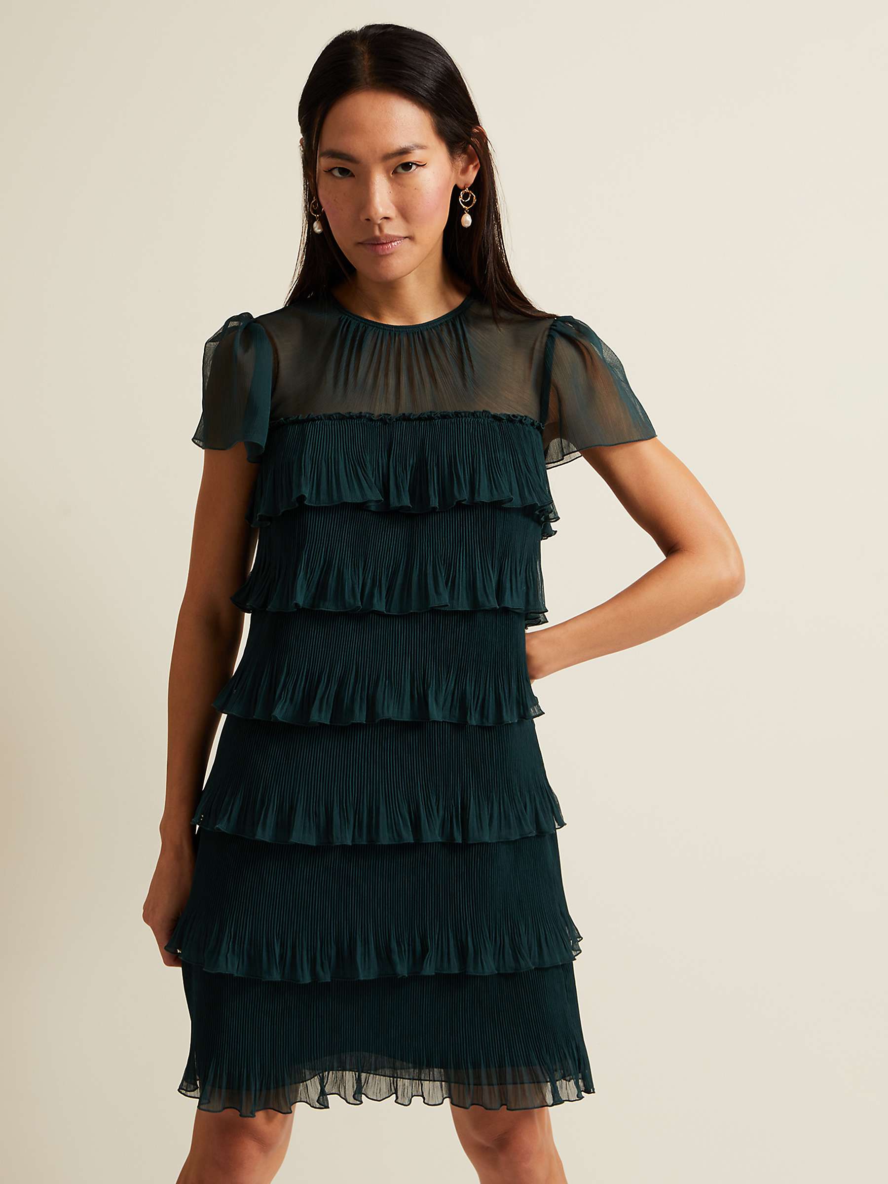 Buy Phase Eight Mimi Pleat Frill Mini Dress Online at johnlewis.com
