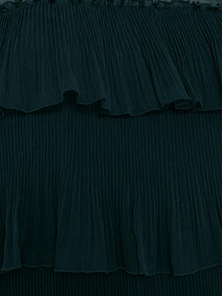 Phase Eight Mimi Pleat Frill Mini Dress, Dark Green