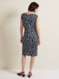 Phase Eight Josey Spot Bodycon Dress, Navy/Ivory