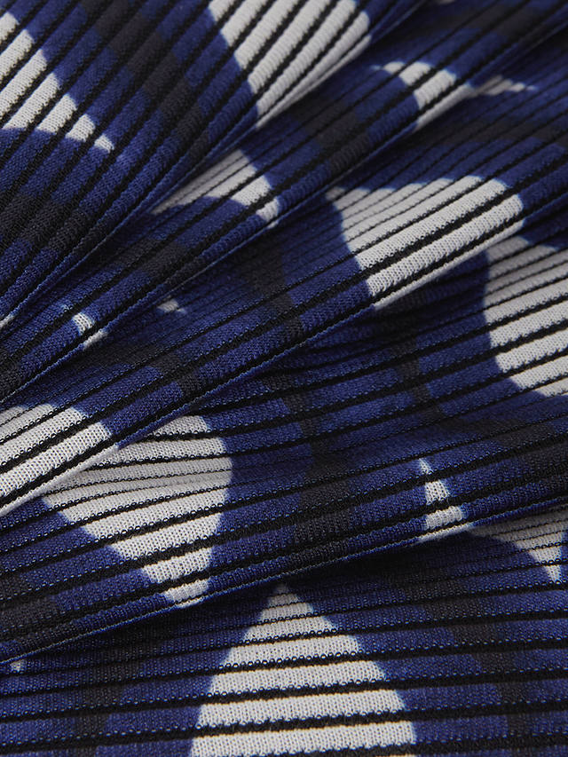 Phase Eight Kelly Geometric Print Midi Dress, Blue