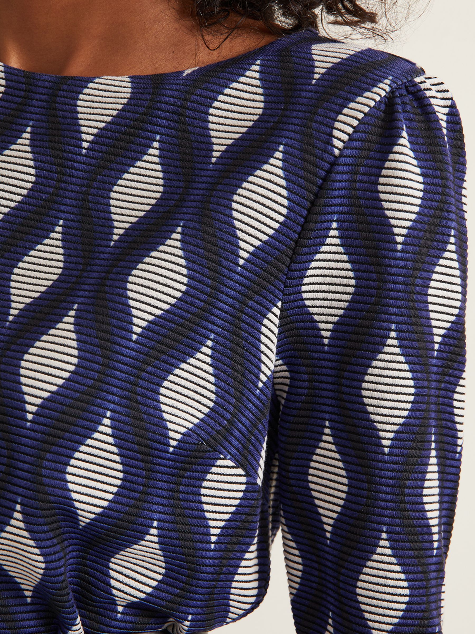 Buy Phase Eight Kelly Geometric Print Midi Dress, Blue Online at johnlewis.com