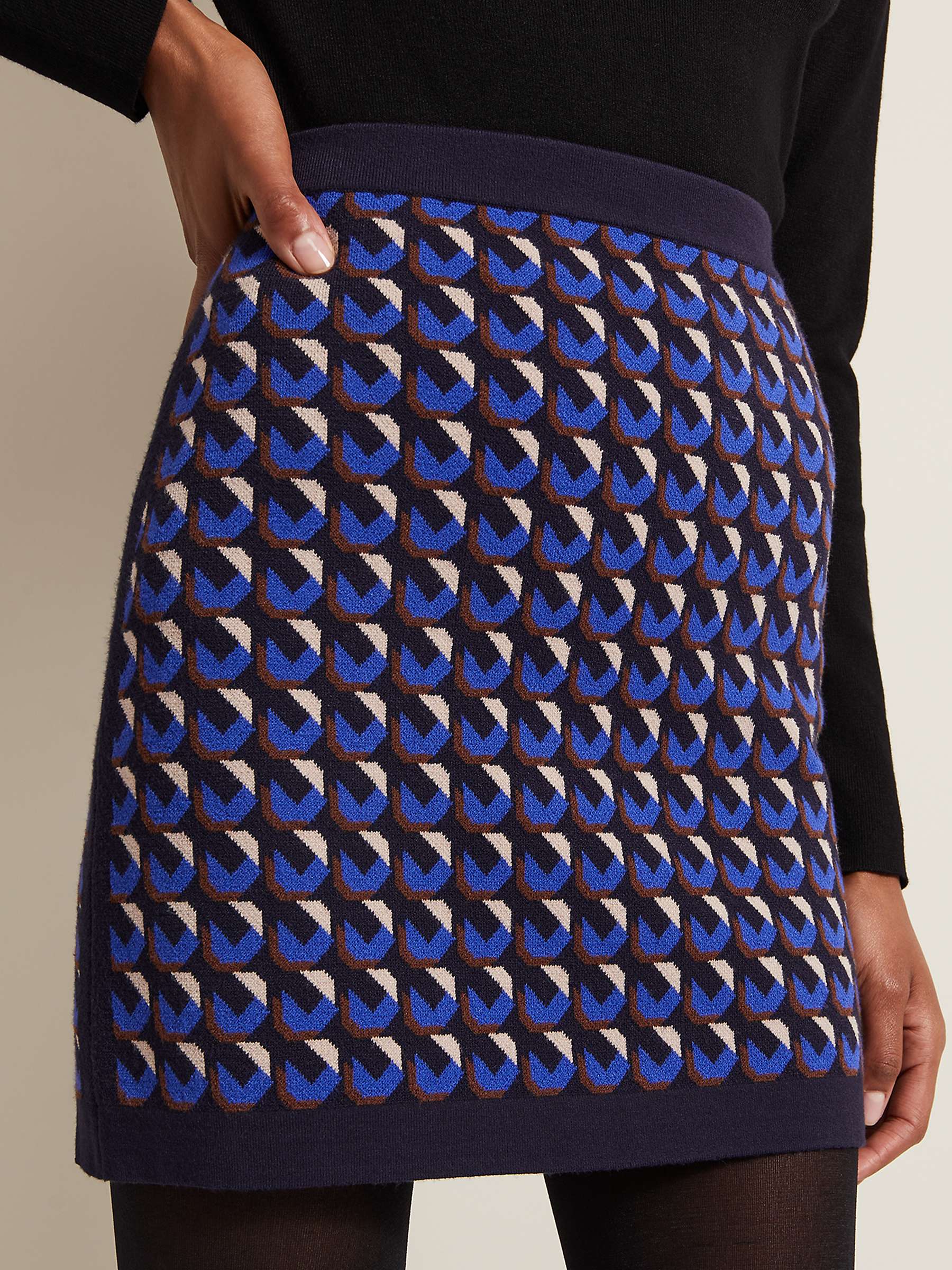 Buy Phase Eight Nicole Geometric Print Knitted Mini Skirt, Multi Online at johnlewis.com