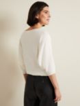 Phase Eight Cristine Fine Knit Batwing Jumper, Ivory