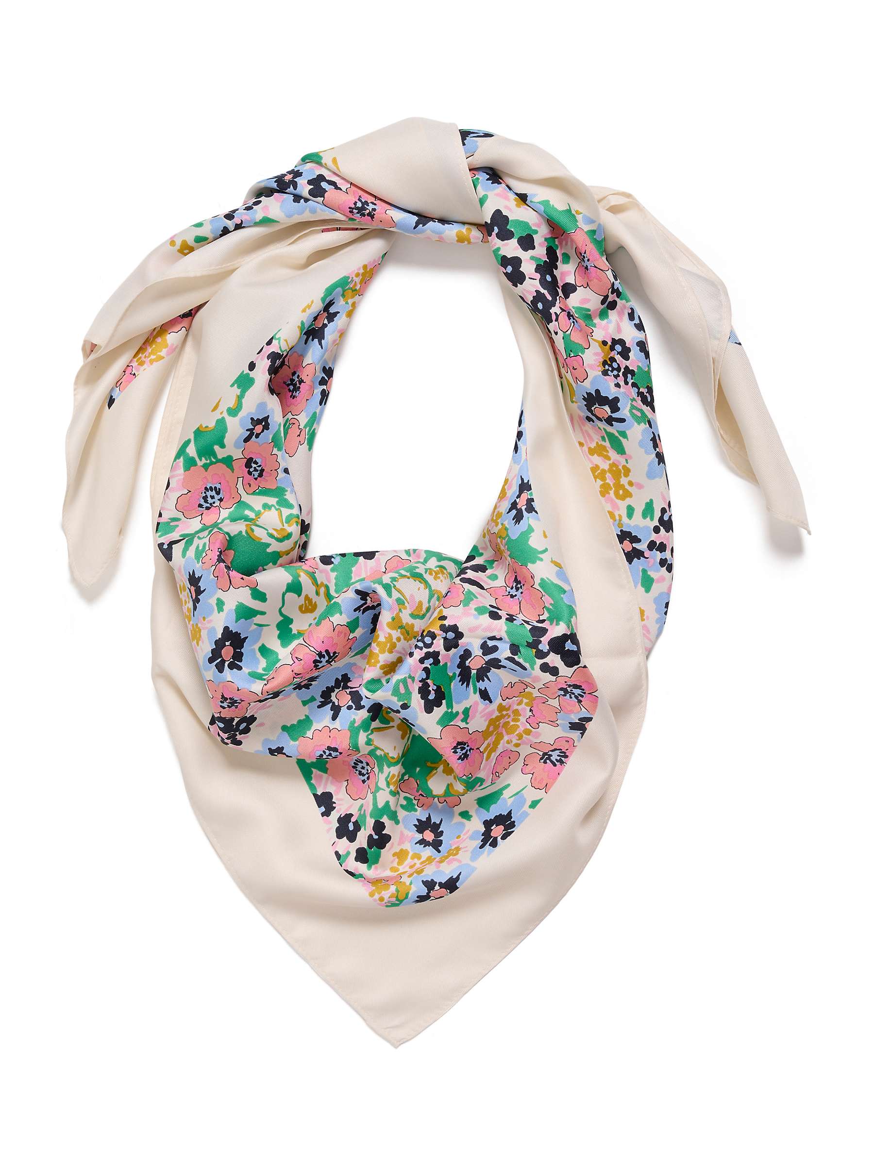 Buy Part Two Namira Floral Square Scarf, Green/Multi Online at johnlewis.com