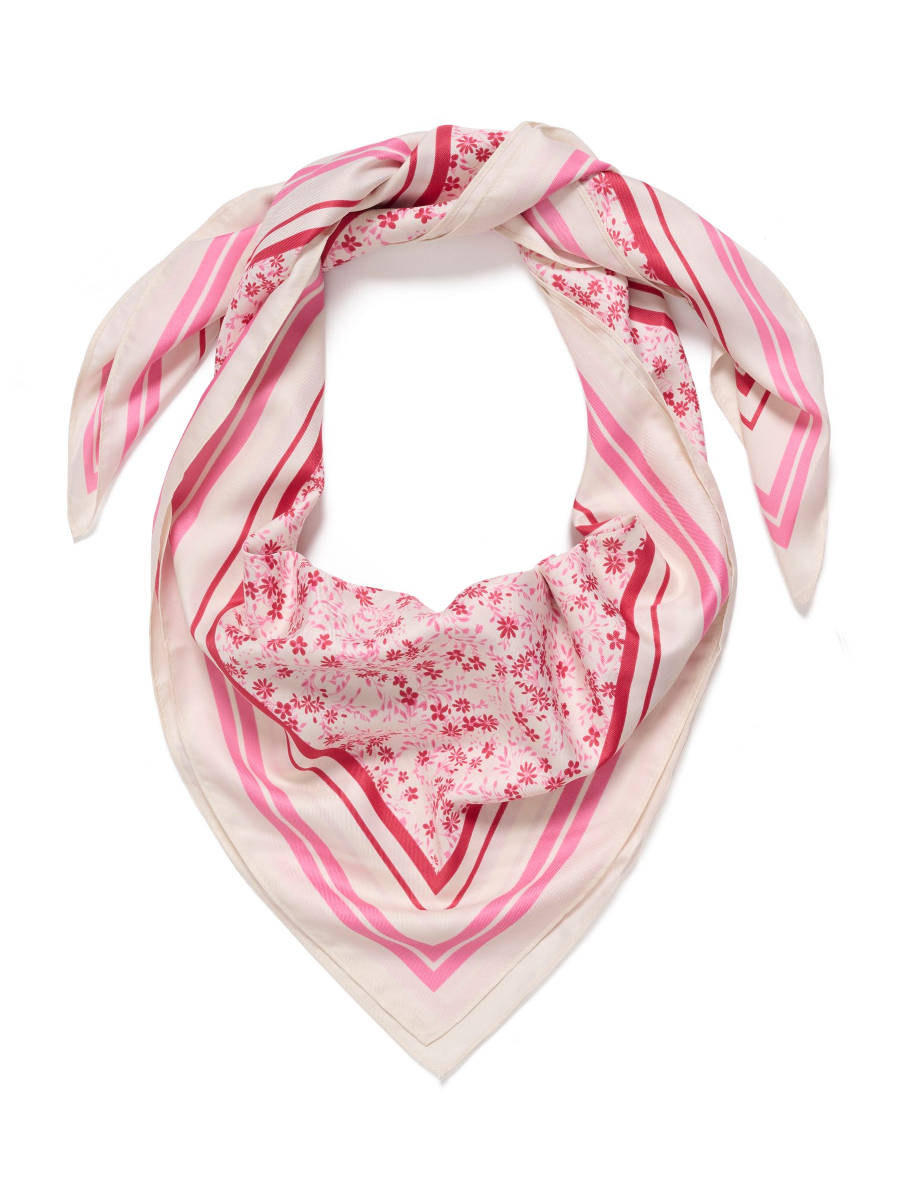 Part Two Namira Floral Square Scarf, Claret Red, One Size