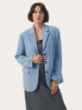 Part Two Elina Notch Lapel Regular Fit Blazer, Faded Denim