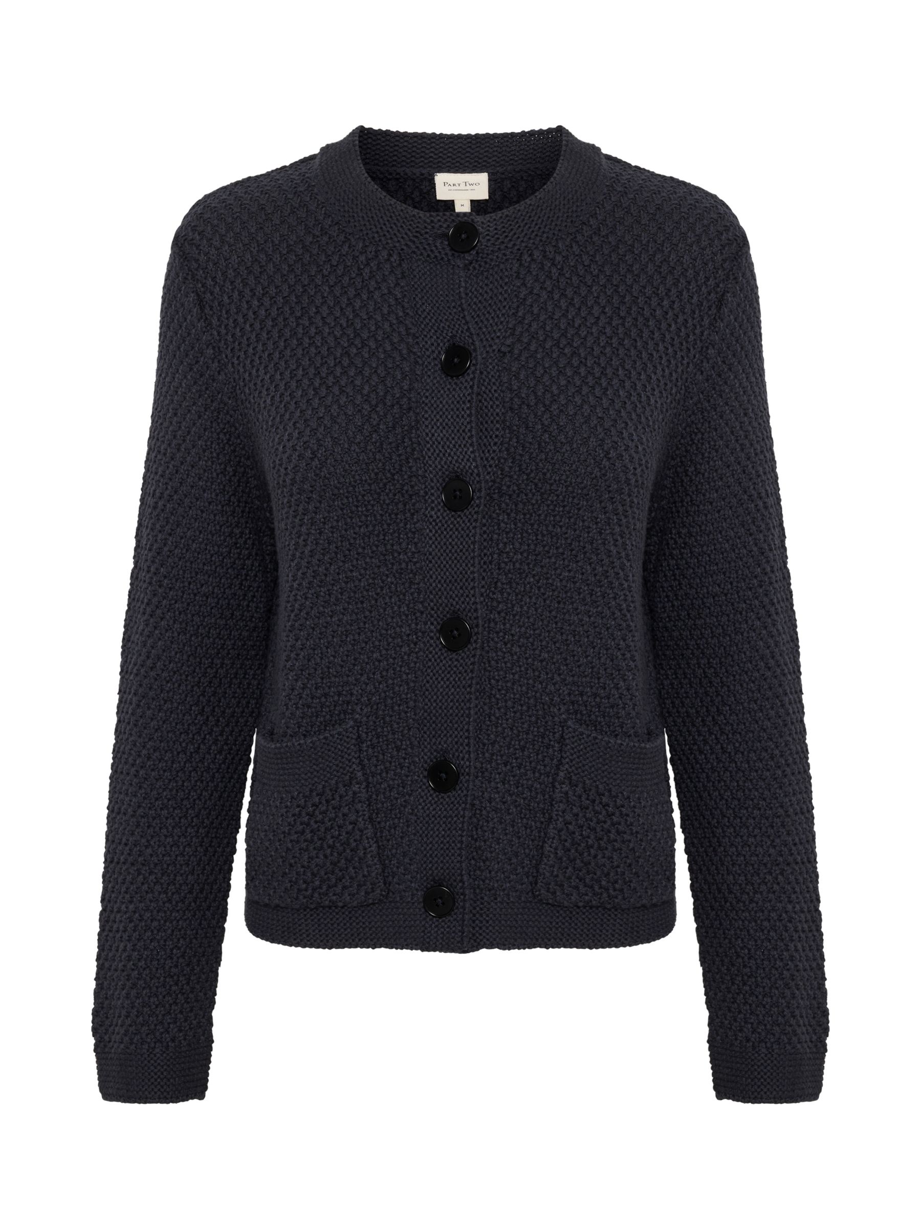 Part Two Elmie Patch Pocket Cardigan, Dark Navy/Ivory