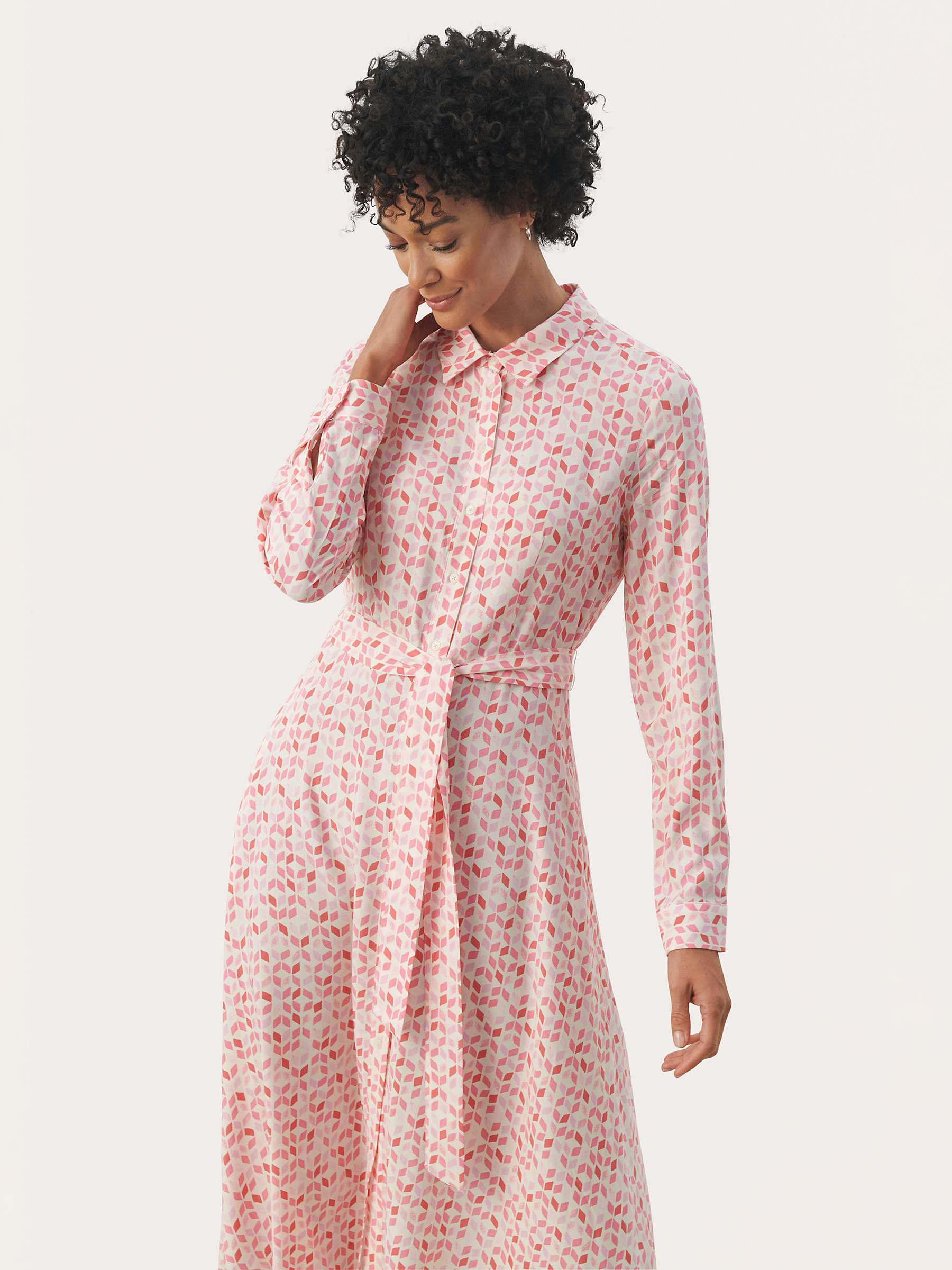 Buy Part Two Shelby Geometric Shirt Dress, Morning Glory Online at johnlewis.com