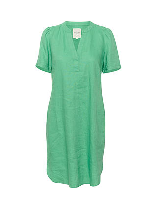 Part Two Aminase Linen Short Sleeve Pocket Dress, Green Spruce
