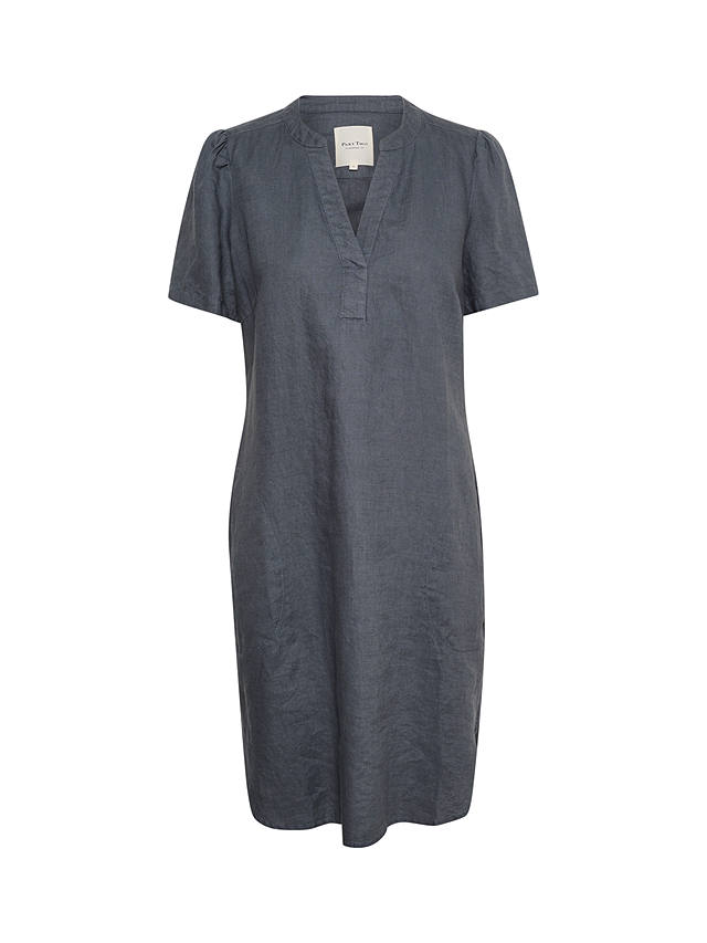 Part Two Aminase Linen Short Sleeve Pocket Dress, Turbulence