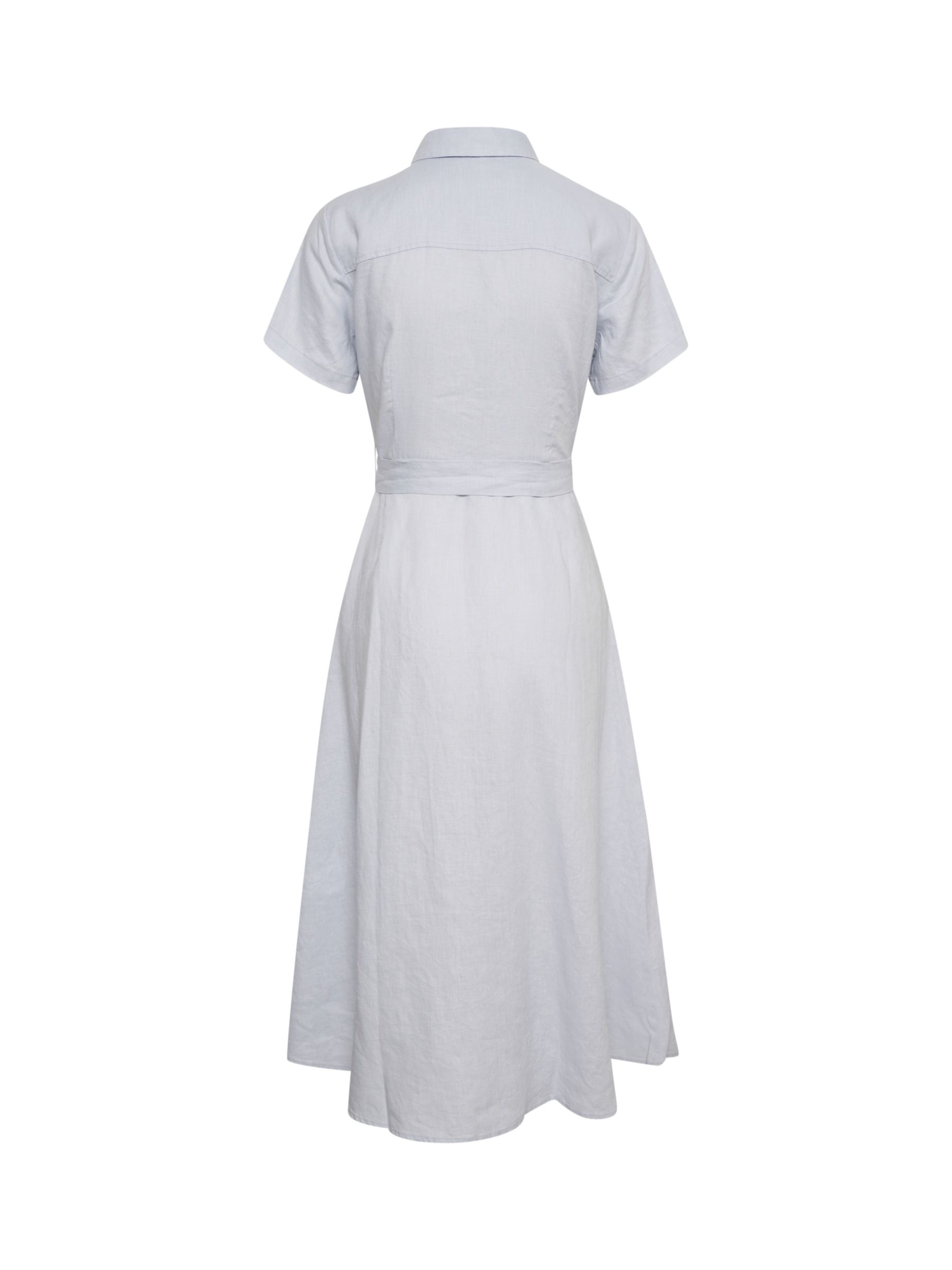 Part Two Eflin Linen Shirt Midi Dress, Gray Dawn, 16