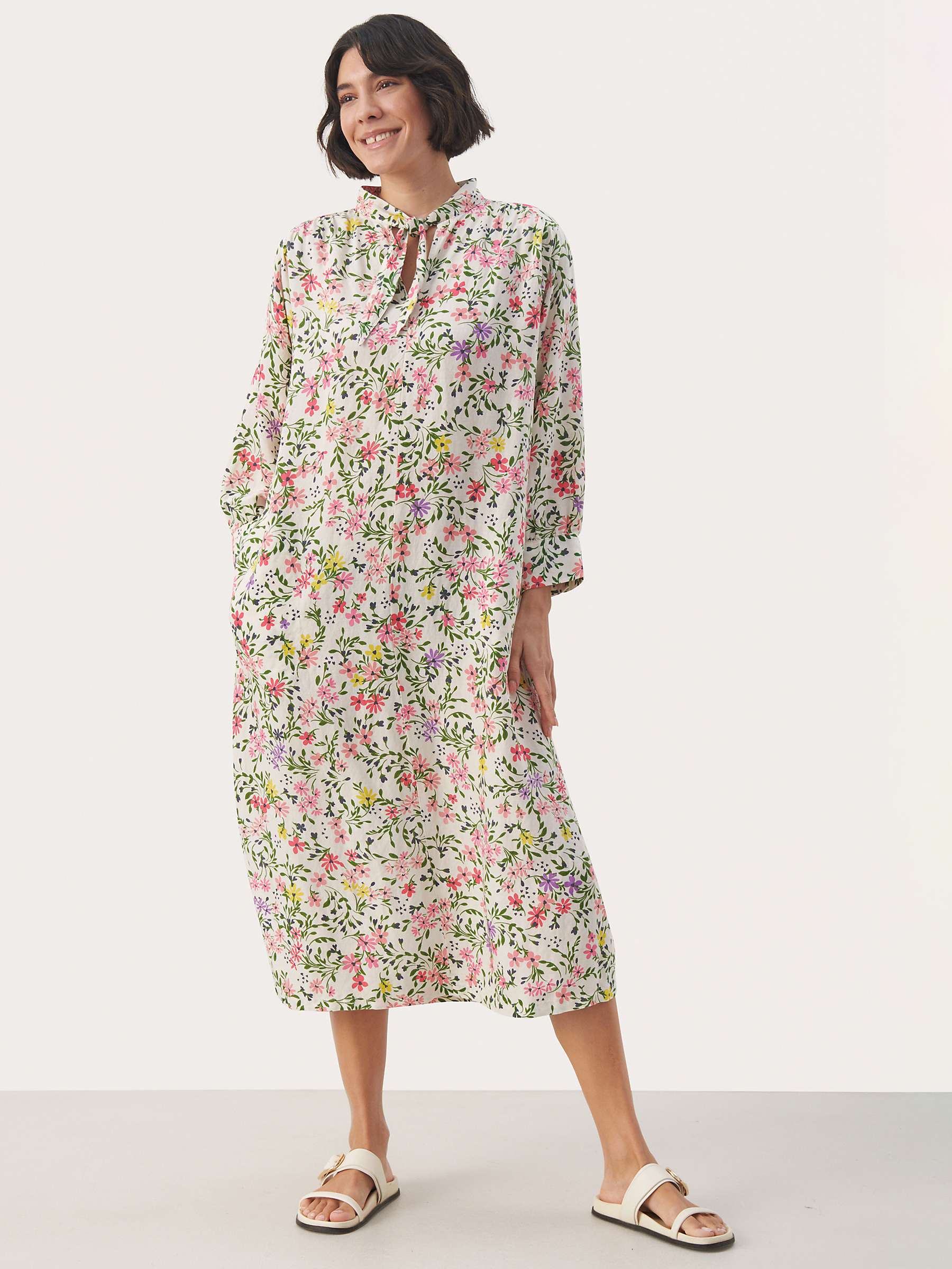 Buy Part Two Eloisa Flower Print Midi Dress Online at johnlewis.com