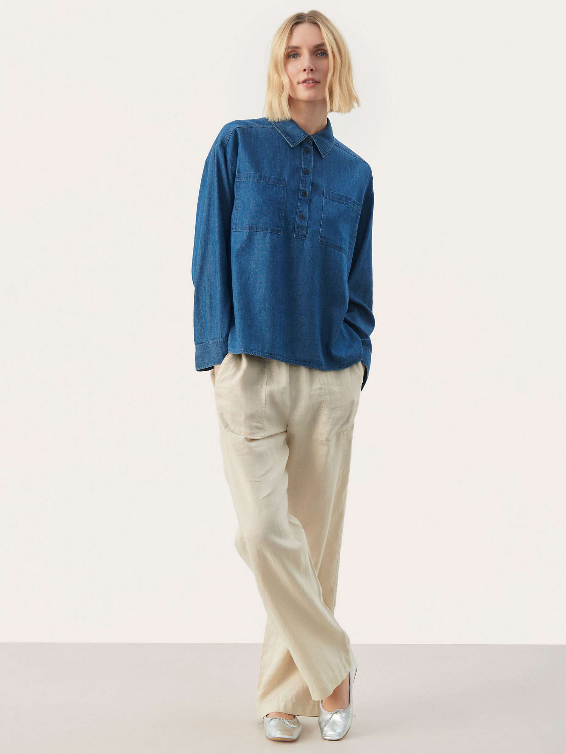 Buy Part Two Emmarose Denim Shirt, Blue Online at johnlewis.com