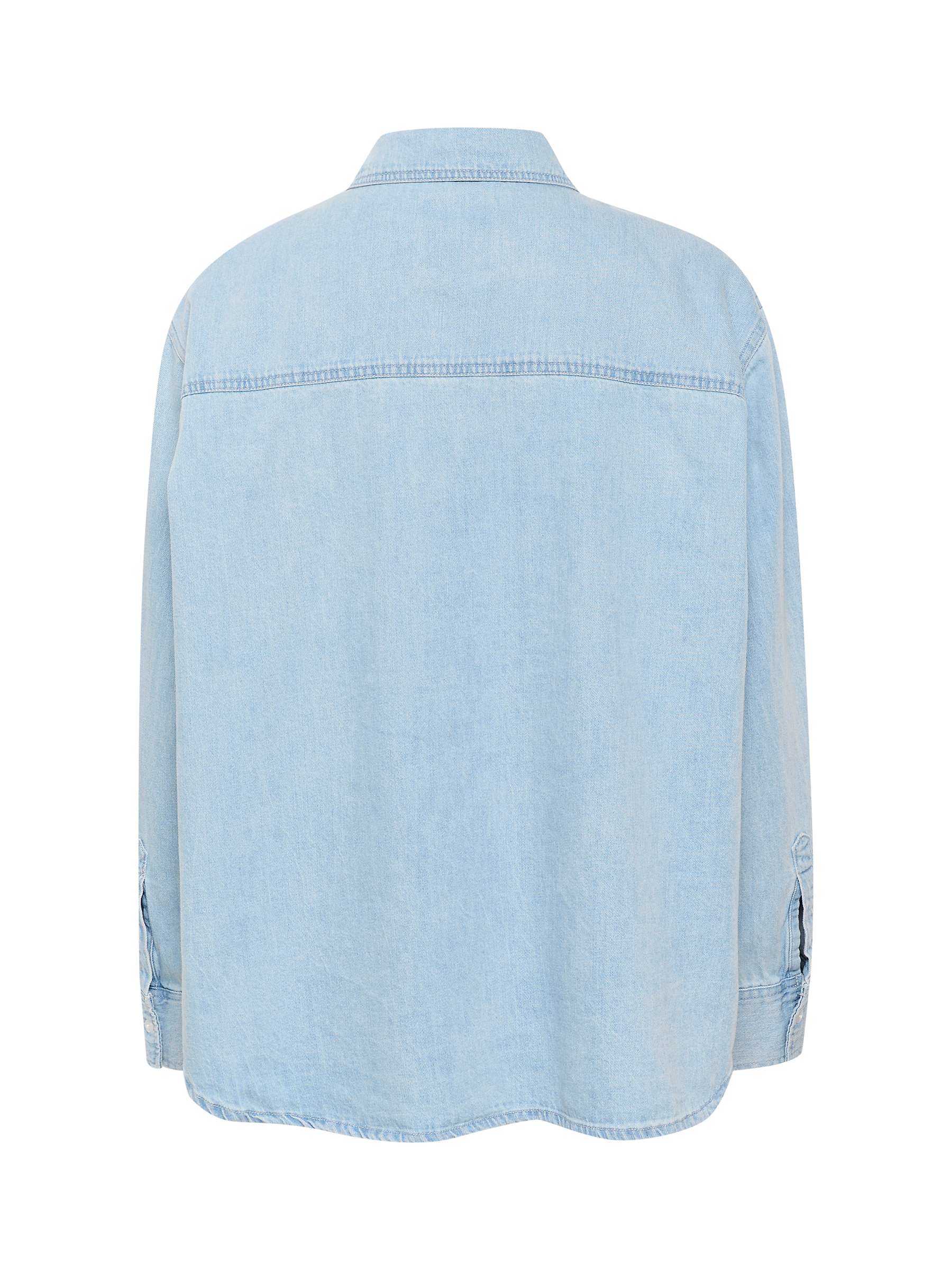Buy Part Two Collette Long Sleeve Denim Shirt, Whiteish Blue Online at johnlewis.com